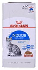 Royal Canin ROYAL CANIN Indoor Sterilized - Mokra hrana za odrasle mačke - Kose v omaki 12x85 g, za zdravo težo in notranje mačke
