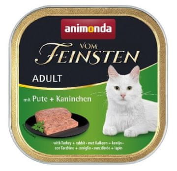 Animonda ANIMONDA Vom Feinsten - konzerva mokre hrane za mačke z puranom in zajcem, 100g, brez glutena in umetnih barvil
