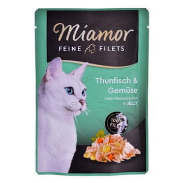 Miamor Miamor Feine Filets - mokra hrana za mačke Tuna z zelenjavo, 100g