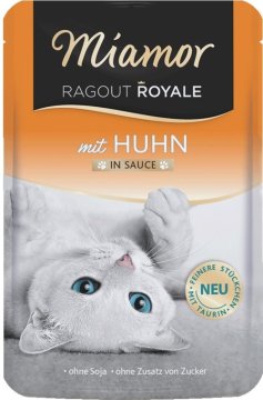 shumee Mokra hrana za mačke MIAMOR Ragout Royal Chicken v omaki 100 g