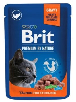 Brit BRIT Premium Cat Salmon Sterilised - mokra hrana - 100g