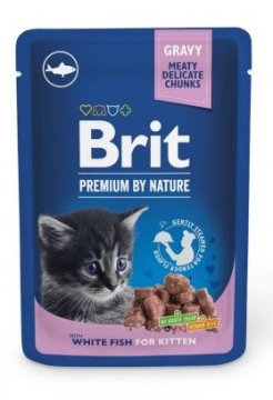 Brit BRIT Premium by Nature Mokra hrana za mačke s belim ribam - 100 g, primerna za mladiče, brez umetnih barvil in konzervansov