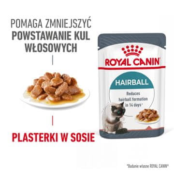 Royal Canin ROYAL CANIN Hairball Care Mokra mačja hrana, kosi v omaki, 12x85 g, za odrasle mačke, brez konzervansov, anti-hairball
