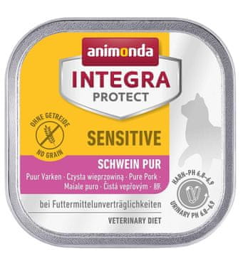 Animonda ANIMONDA Integra Protect Odrasla Mačka Sensitiv Svinjina - mokra hrana za mačke, 100g, brez glutena, za občutljiv želodec