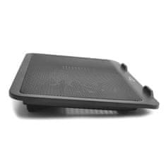 slomart Praktični prenosni hladilni pod MEDIA-TECH SILENT COOLING PAD MT2660, črn, z iluminacijo in USB napajanjem