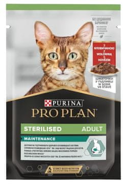 slomart PURINA Pro Plan Mačka Sterilizirana Vzdrževanje Govedina - vlažna hrana za odrasle mačke, 85 g