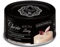 slomart CHERIE Mousse za mačke z piščancem - mokra hrana, brez zrn, brez glutena, 80g, za odrasle mačke vseh pasem