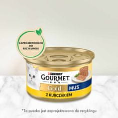 slomart Purina Nestle Gourmet Gold - mokra hrana za mačke s slastnim lososom in piščancem, 85 g - za odrasle mačke