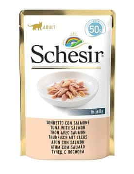 shumee Mokra hrana za mačke SCHESIR Single Dish s tuno in lososom 50 g