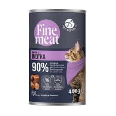 slomart PET REPUBLIC Fine Meat - Mokra hrana za mačke s puranom, 400g, brez glutena in sladkorja, primerna za vse pasme