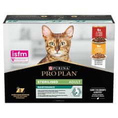 slomart PURINA Pro Plan Sterilizirana Govedina in Piščanec - Vlažna hrana za mačke, 10x85 g, za odrasle, brez umetnih barvil