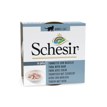 slomart SCHESIR ribja pašteta z jebnim filetom - mokra hrana za mačke, 85 g, brez glutena, brez umetnih barvil