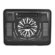 slomart Praktični prenosni hladilni pod MEDIA-TECH SILENT COOLING PAD MT2660, črn, z iluminacijo in USB napajanjem