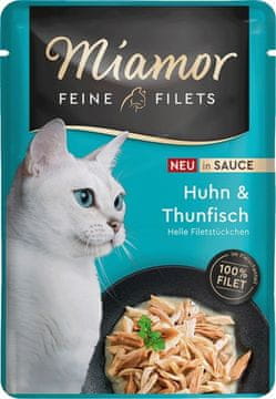 Miamor MIAMOR Fine Filets Piščanec z tuno v omaki - mokra hrana za mačke - 100g