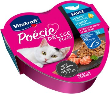 shumee VITAKRAFT Poesie delice PLUS mokra hrana za mačke z lososom 85 g