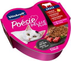 Vitakraft VITAKRAFT Poésie Delice Plus Goveje meso - mokra hrana za mačke, 85 g, brez dodanih sladkorjev in umetnih barvil
