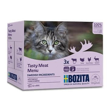 Bozita BZT Tasty cat menu, mokra hrana za mačke, mešani okusi, 12 x 85g