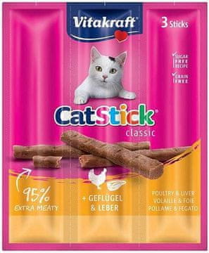 Vitakraft VITAKRAFT CatStick Mini - priboljški za mačke s perutnino in jetri (3 kosi)