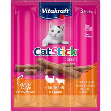 Vitakraft VITAKRAFT Cat Stick Puran & Jagnjetina, 3x18g mačje priboljški