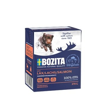 Bozita Bozita mokra pasja hrana z lososom za odrasle pse, 370 g - brez zrn, prilagojeno za vse pasme, bogato z vitamini
