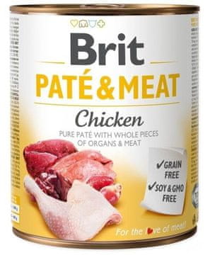 Brit BRIT Paté & Meat s piščancem - mokra hrana za pse - 800g