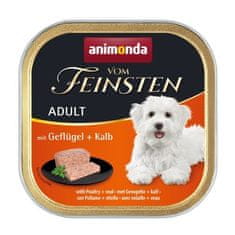 Animonda ANIMONDA Vom Feinsten odrasla hrana za pse - perutnina in teletina, mokra hrana v pakiranju 150g, brez dodatkov