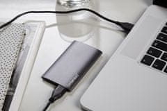 Intenso Intenso 1TB Premium Edition - ANTRACITNA, aluminijasto ohišje, šok odporna, USB 3.2 Gen 1, združljivo z Windows in Mac OS, obseg 320 MB/s, ročni vodič, idealno za shranjevanje podatkov.