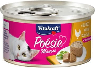Vitakraft VITAKRAFT POESIE mousse s piščancem - mokra hrana za mačke, 85 g - brez konzervansov, brez umetnih barvil, primerna za vse pasme