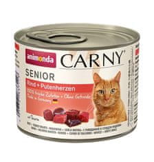 Animonda ANIMONDA Carny Senior mokra hrana za mačke z govedino in puranom - 200g, brez glutena, brez umetnih barvil, za starejše mačke