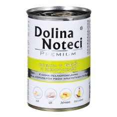 DOLINA NOTECI DOLINA NOTECI Premium mokra pasja hrana z gosjo in krompirjem - 400 g, brez umetnih dodatkov, primerna za vse pasme psov