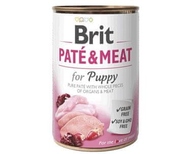 Brit BRIT Paté & Meat Puppy - mokra hrana za mladiče s piščancem, 400 g, brez zrn, brez umetnih dodatkov, primerna za vse pasme