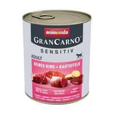 Animonda ANIMONDA GranCarno Adult Sensitiv Govedina s krompirjem - mokra hrana za pse - 800 g, brez zrn, brez piščanca, brez glutena