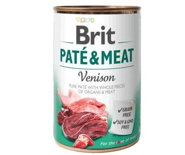 Brit BRIT Paté & Mesni z divjačino - mokra hrana za pse - 400 g - Brez žitaric, zdravje psov vseh pasem in velikosti