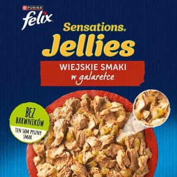 Felix Felix Sensations hrana za mačke v želeju, 24 x 85 g