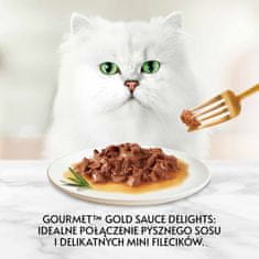 slomart GOURMET Gold Mesna Poslastica za Mačke - mokra hrana, govedina, 85 g, brez umetnih barvil in konzervansov