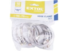Extol Craft Objemke za cevi NERJAVEČE JEKLO, embalaža 10ks, 50-70mm