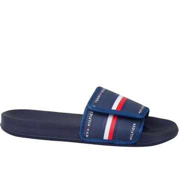 Tommy Hilfiger Japanke čevlji za v vodo mornarsko modra Maxi Velcro Pool Slide