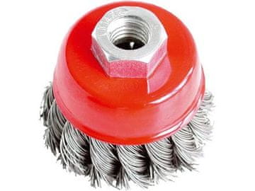 Extol Craft Rotacijska krtača (17008) cup braid, ?80mm, corrugated wire S 0.5mm, M14x2mm