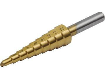 Extol Craft Stopničasti vrtalnik (20051) ?4-12mm, 1mm increments, 9 holes, ?6mm shank, 69mm length, TiN