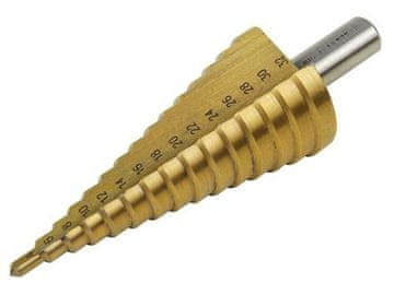 Extol Craft Stopničasti vrtalnik (20057) ?4-39mm, 3mm increments, 13 holes, ?13mm shank, length 107mm, TiN