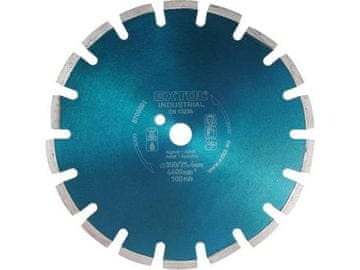 Extol Industrial Diamantni rezalni disk (8703093) segmented diamond cutting disc for ASPHALT, 400x25.4mm, dry and wet cutting
