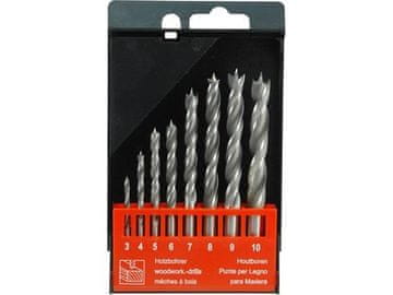 Extol Premium Svedri za les (8801221) wood drill bits, set of 8, ? 3-4-5-6-7-8-9-10mm, CrV
