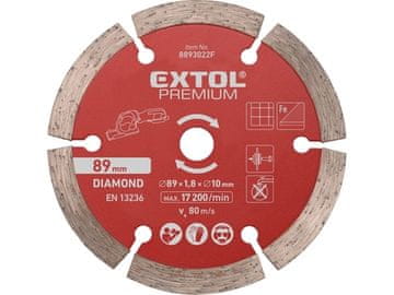 Extol Premium Diamantni rezalni disk (8893022F) segmented, ?89x1.0x10mm