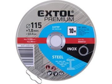 Extol Premium Rezalni disk (8808101) for steel/stainless steel, 10 pcs, 115x1.0x22.2mm