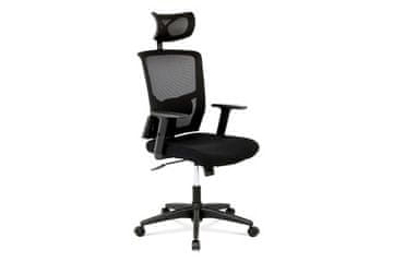 Autronic Pisarniški stol Office chair with headrest, black mesh fabric, rocking mechanism (KA-B1013 BK)