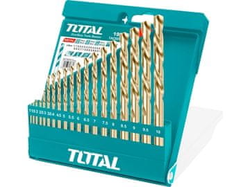 Total Svedri za kovino Svedri za kovino TACSD0195, komplet 19 kosov, HSS, 1–10 mm