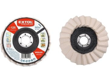 Extol Premium Polirno kolo 8803387 felt polishing disc, oblique flap, ? 125x12mm