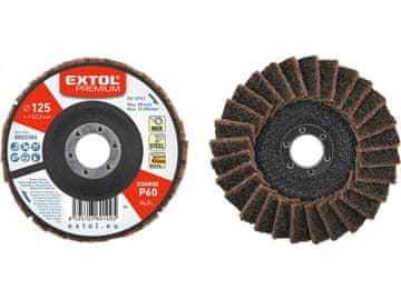 Extol Premium Lamelni disk (8803384) oblique abrasive corundum fleece, ? 125mm, P60-coarse