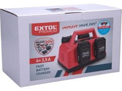 Extol Premium Polnilnik (8891895) for 4 batteries SHARE20V, 2+2, 3.5A
