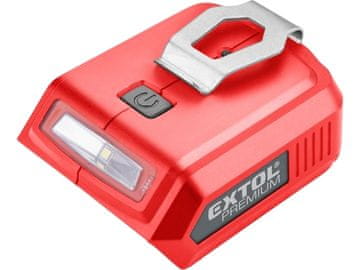 Extol Premium Polnilnik 8891896 for USB devices, with light, SHARE20V, without battery, 5V/2A